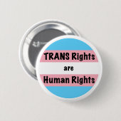 TRANS-rechten zijn mensenrechten Ronde Button 5,7 Cm (Voorkant /achterkant)