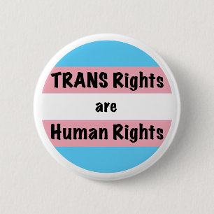 TRANS-rechten zijn mensenrechten Ronde Button 5,7 Cm