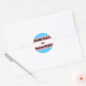 TRANS-rechten zijn mensenrechten Ronde Sticker (Envelop)