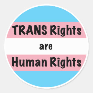 TRANS-rechten zijn mensenrechten Ronde Sticker