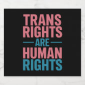 Trans Rechten Zijn Mensenrechten Transgender Pride Bier Etiket (Enkel label)