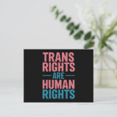 Trans Rechten Zijn Mensenrechten Transgender Pride Briefkaart (Staand voorkant)