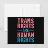 Trans Rechten Zijn Mensenrechten Transgender Pride Briefkaart (Voorkant / Achterkant)