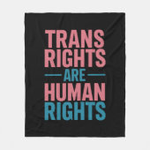 Trans Rechten Zijn Mensenrechten Transgender Pride Fleece Deken (Voorkant)
