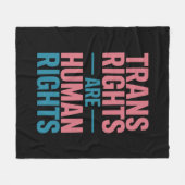 Trans Rechten Zijn Mensenrechten Transgender Pride Fleece Deken (Voorkant (Horizontaal))