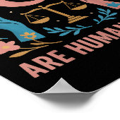 Trans-rechten zijn mensenrechtenprotesten van LGBT Poster (Hoek)