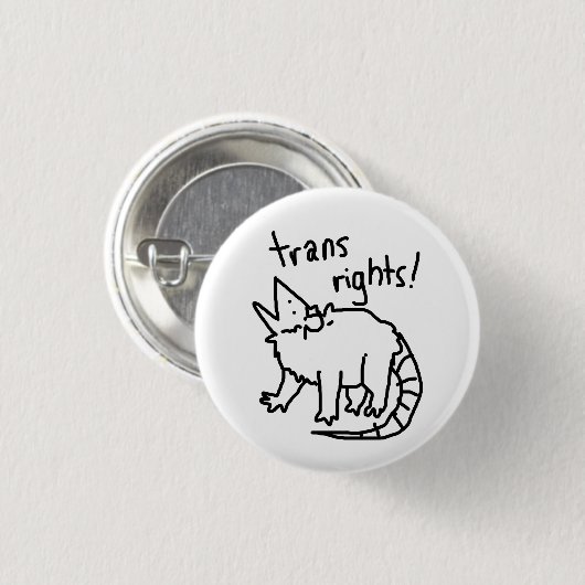 trans-rechtenbezit ronde button 3,2 cm (Voorkant /achterkant)