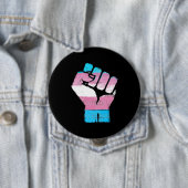 TRANS RESIST FIST - LGBTQ  kunstwerk - Ronde Button 4,0 Cm (In situ)