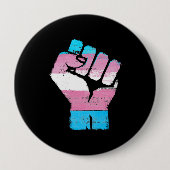 TRANS RESIST FIST - LGBTQ  kunstwerk - Ronde Button 4,0 Cm (Voorkant)