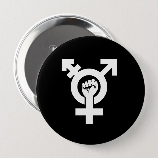 TRANS RESISTENTIESYMBOL - - RONDE BUTTON 4,0 CM (Voorkant /achterkant)