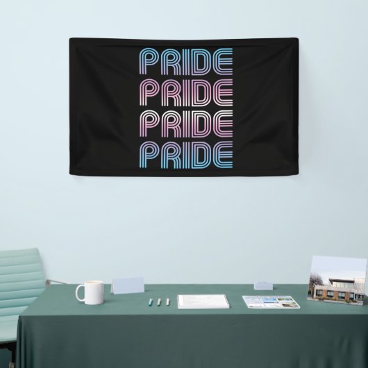 Trans Retro Pride Letters Spandoek (Beurs)