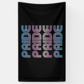 Trans Retro Pride Letters Spandoek (Verticaal)