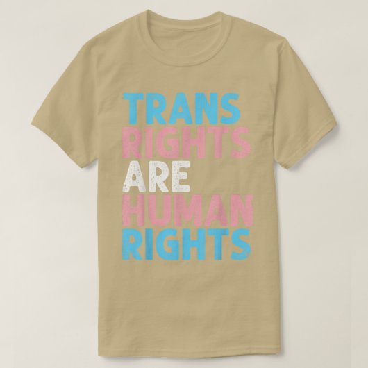 Trans Right Are Human Rights Funny Transgender LGB T-shirt (Design voorkant)