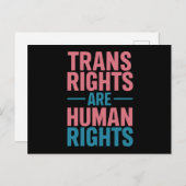 Trans Right zijn mensenrechten Transgender Pride Briefkaart (Voorkant / Achterkant)