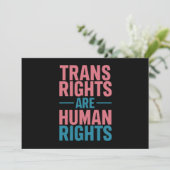 Trans Right zijn mensenrechten Transgender Pride Kaart (Staand voorkant)