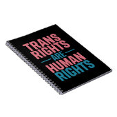Trans Right zijn mensenrechten Transgender Pride Notitieboek (Rechterzijde)