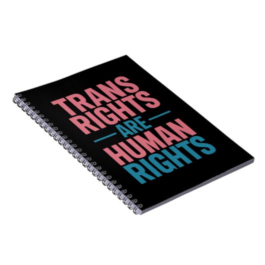 Trans Right zijn mensenrechten Transgender Pride Notitieboek (Rechterzijde)