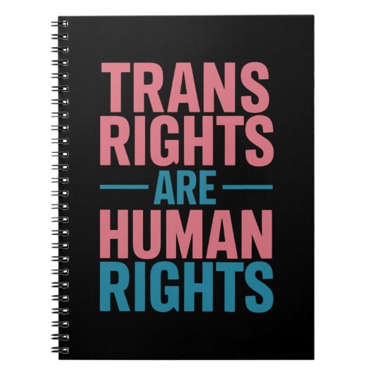 Trans Right zijn mensenrechten Transgender Pride Notitieboek (Voorkant)