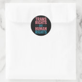 Trans Right zijn mensenrechten Transgender Pride Ronde Sticker (Tas)