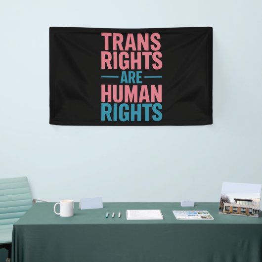 Trans Right zijn mensenrechten Transgender Pride Spandoek (Beurs)