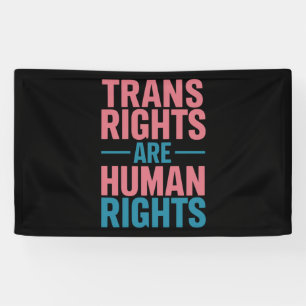 Trans Right zijn mensenrechten Transgender Pride Spandoek
