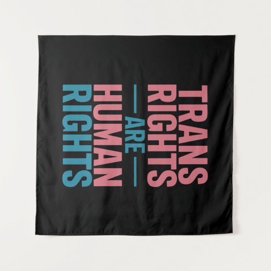 Trans Right zijn mensenrechten Transgender Pride Wandkleed (Voorkant (horizontaal))