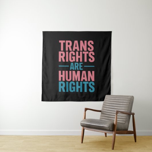 Trans Right zijn mensenrechten Transgender Pride Wandkleed (In situ)