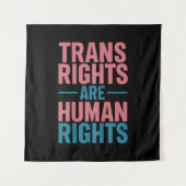 Trans Right zijn mensenrechten Transgender Pride Wandkleed (Voorkant)