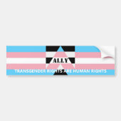 Trans Rights Ally Bumpersticker (Voorkant)