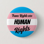 Trans Rights Are Human Rights Ronde Button 5,7 Cm (Voorkant)