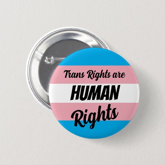 Trans Rights Are Human Rights Ronde Button 5,7 Cm (Voorkant /achterkant)