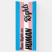 Trans Rights Are Human Rights Spandoek (Verticaal)