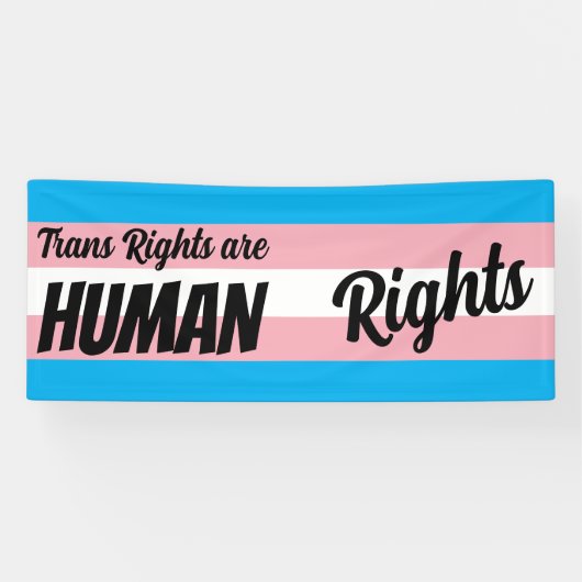 Trans Rights Are Human Rights Spandoek (Horizontaal)