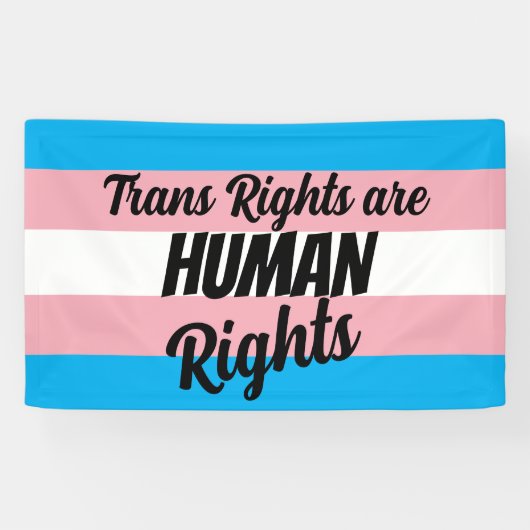 Trans Rights Are Human Rights Spandoek (Horizontaal)