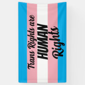 Trans Rights Are Human Rights Spandoek (Verticaal)