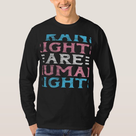 Trans Rights Are Human Rights Transgender LGBTQ Pr T-shirt (Voorkant)