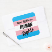 Trans Rights Are Human Rights Vierkante Sticker (Envelop)