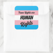 Trans Rights Are Human Rights Vierkante Sticker (Tas)