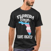 Trans Rights Florida Map Trans Pride Flag T-shirt (Voorkant)