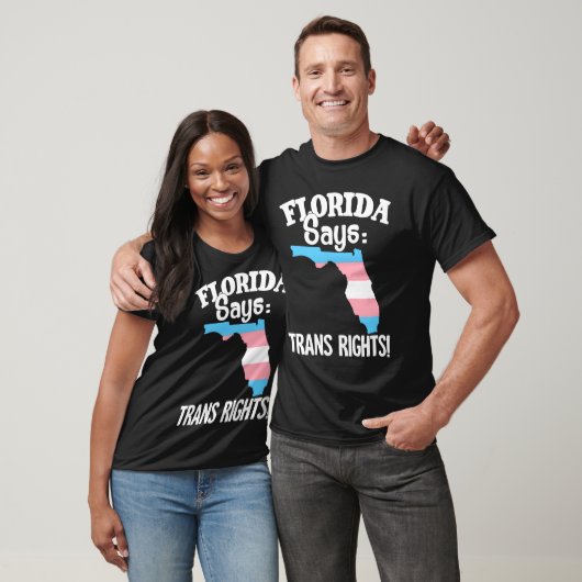 Trans Rights Florida Map Trans Pride Flag T-shirt (Unisex)