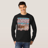 Trans Rights is een mensenrechtenprotest T-shirt (Voorkant volledig)