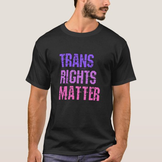 Trans Rights Now Human Rights LGBTQ Transgender Fl T-shirt (Voorkant)