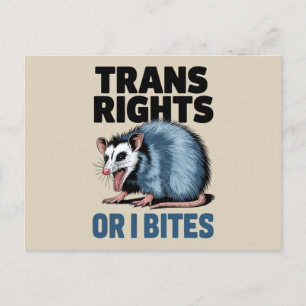 Trans Rights of I Bites Gay Funny LGBTQ Pride Briefkaart
