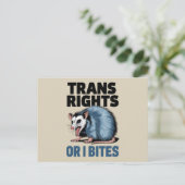 Trans Rights of I Bites Gay Funny LGBTQ Pride Briefkaart (Staand voorkant)