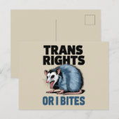Trans Rights of I Bites Gay Funny LGBTQ Pride Briefkaart (Voorkant / Achterkant)