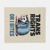 Trans Rights of I Bites Gay Funny LGBTQ Pride Fleece Deken (Voorkant (Horizontaal))