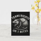 Trans Rights Or I Bites Funny Transgender Ssum Lgb Kaart (Gele Bloem)