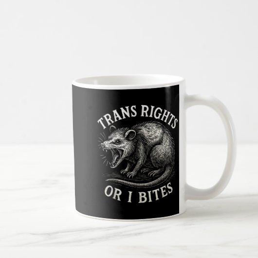 Trans Rights Or I Bites Funny Transgender Ssum Lgb Koffiemok (Rechts)