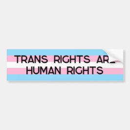 Trans Rights zijn mensenrechten | Transvlag Bumpersticker