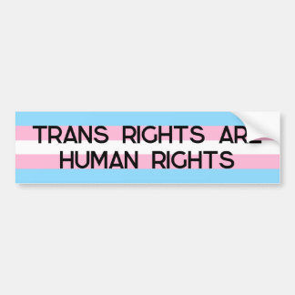 Trans Rights zijn mensenrechten | Transvlag Bumpersticker